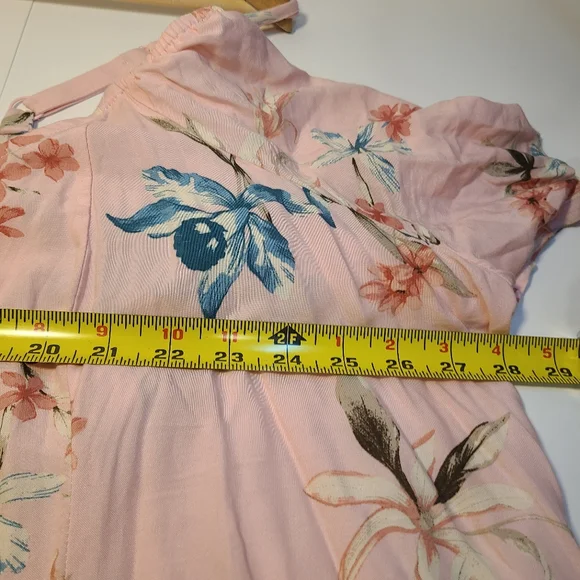 Torrid Mini Challis Cold Shoulder Trapeze Dress Pink Floral Size 4X Viscose - Picture 10 of 15